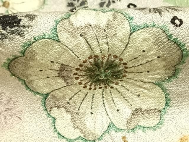 平和屋着物●訪問着　辻が花　暈し染め　金通し地　正絹　逸品　AABH5131fy 平和屋着物○訪問着 辻が花 暈し染め 金通し地 正絹 逸品 AABH5131fy
