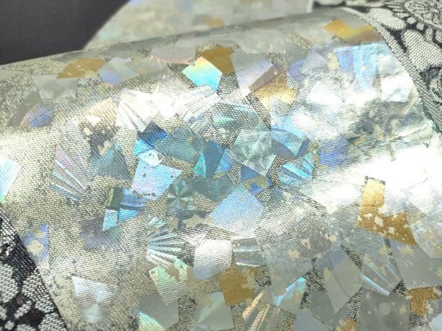 平和屋着物●金彩友禅作家　金彩の魔術師　堀省平　金煌織　太鼓柄袋帯　花丸文　金銀彩　正絹　逸品　DABE5098ps 平和屋着物○金彩友禅作家 金彩の魔術師 堀省平 金煌織 太鼓柄袋帯 花