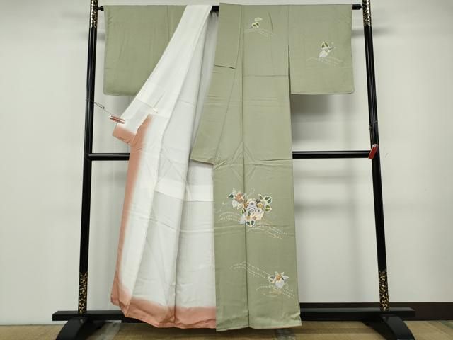 平和屋着物●訪問着　片輪車花文　金彩　正絹　逸品　未使用　CABF3420ut 平和屋着物○訪問着 片輪車花文 金彩 正絹 逸品 未使用 CABF3420ut