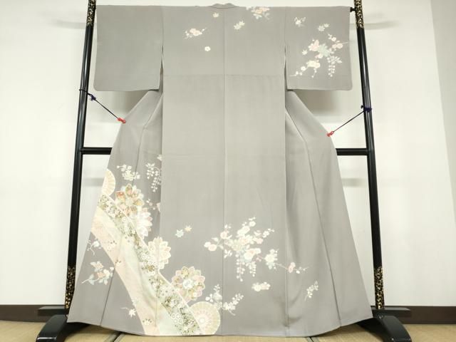 平和屋着物●訪問着　吉祥草花文　金彩　正絹　逸品　DABD9573ud 平和屋着物○訪問着 吉祥草花文 金彩 正絹 逸品 DABD9573udの通販 by