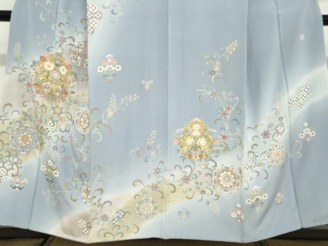 平和屋着物●訪問着　作家物　正倉院花鳥文　暈し染め　金彩　正絹　逸品　DABD9576ud 平和屋着物○訪問着 作家物 正倉院花鳥文 暈し染め 金彩 正絹 逸品