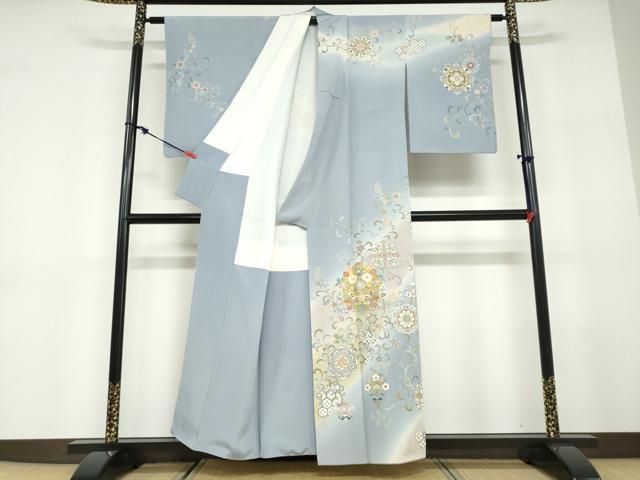 平和屋着物●訪問着　作家物　正倉院花鳥文　暈し染め　金彩　正絹　逸品　DABD9576ud 平和屋着物○訪問着 作家物 正倉院花鳥文 暈し染め 金彩 正絹 逸品