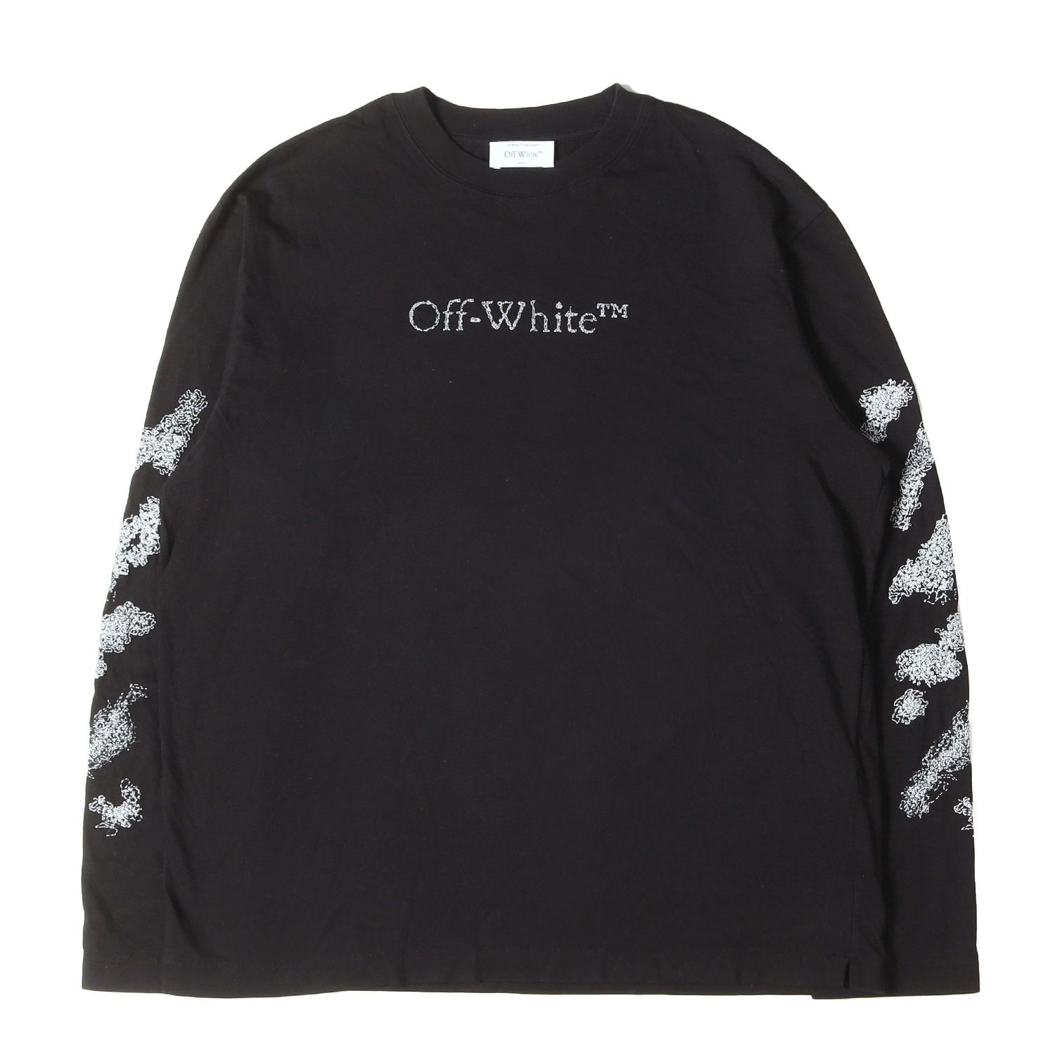 美品】OFF-WHITE オフホワイト Tシャツ ブラック 黒 サイズ:XL | 23AW 
