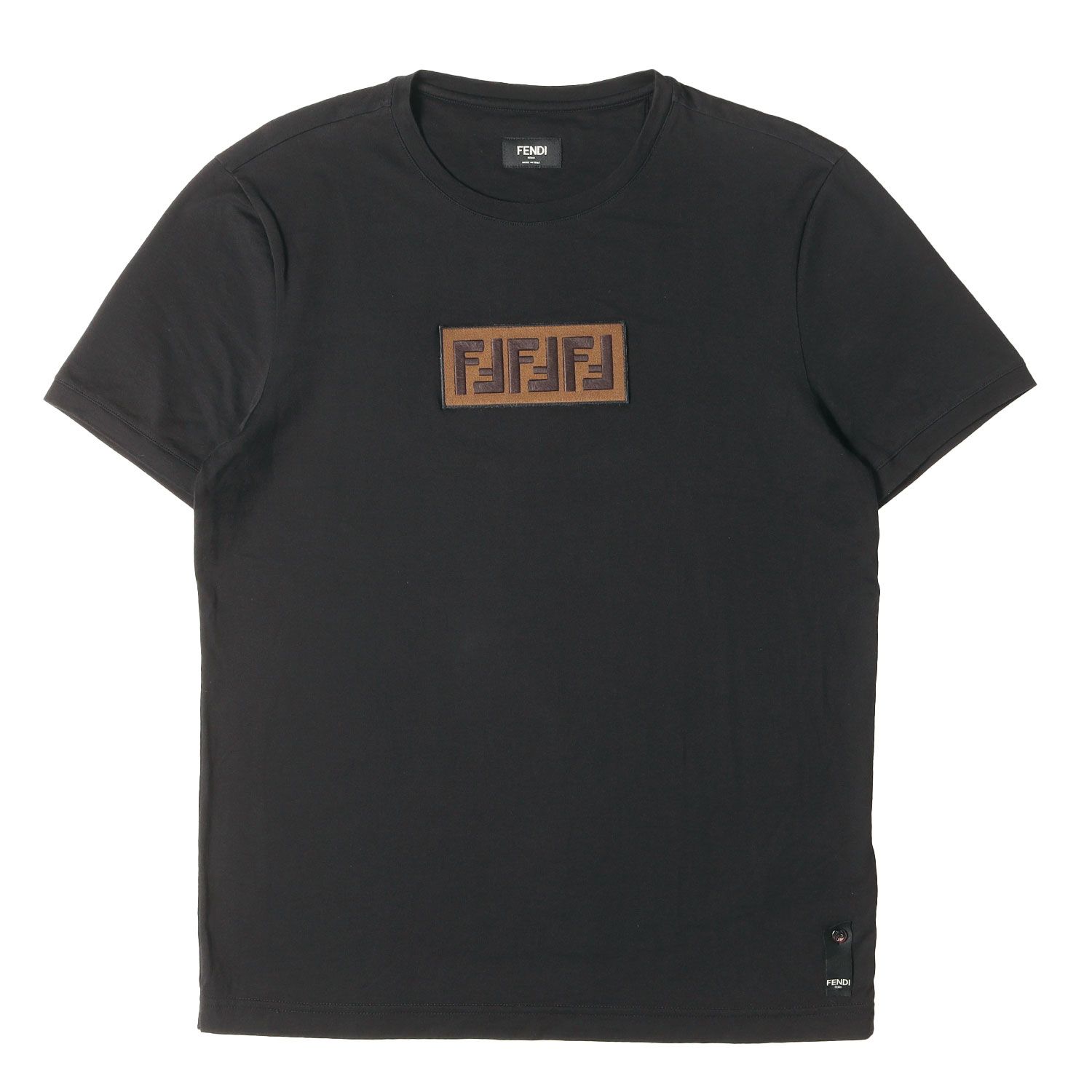 FENDI フェンディ Tシャツ ブラック 黒 サイズ:M | 20SS FFボックス 