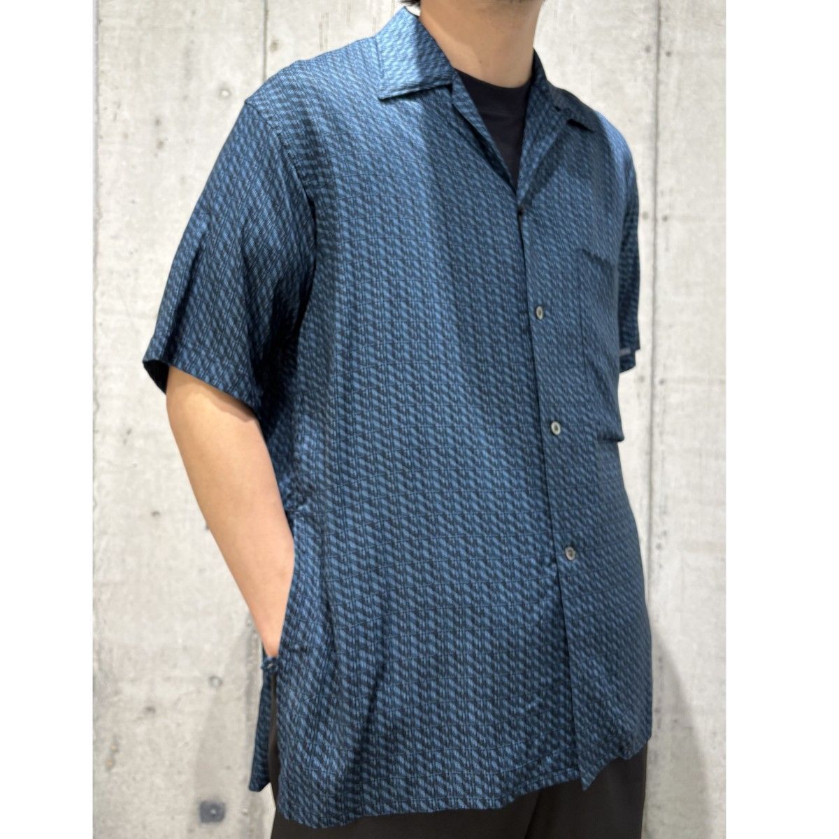 YOKE 26SS Vintage Pattern Printed Open Collar Shirtヴィンテージ