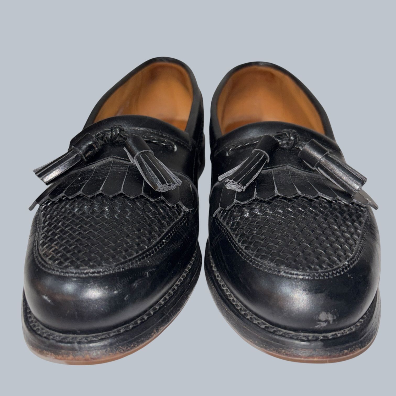 00s USA製 Allen Edmonds Cody Kiltie Tassel Woven Loafer US 8D 