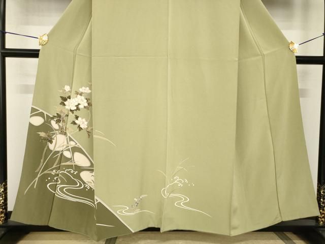 平和屋着物○訪問着 友禅 流水花文 正絹 逸品 AABI2430ck - メルカリ