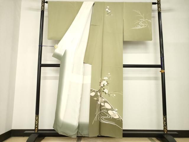 平和屋着物●訪問着　友禅　流水花文　正絹　逸品　AABI2430ck 平和屋着物○訪問着 友禅 流水花文 正絹 逸品 AABI2430ck - メルカリ
