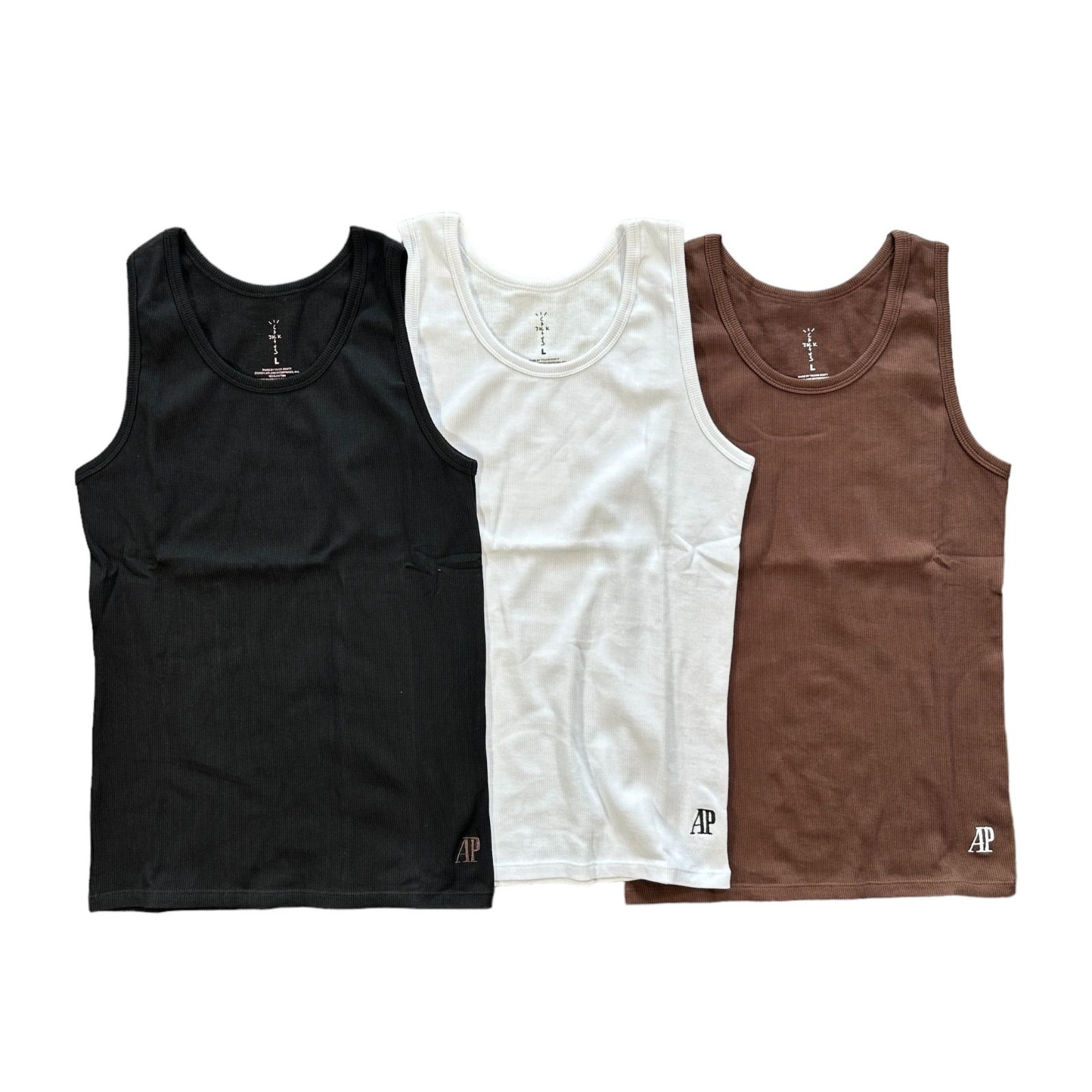 Cactus Jack CJ x AP LOGO 3-PACK TANK L Audemars Piguet × Travis