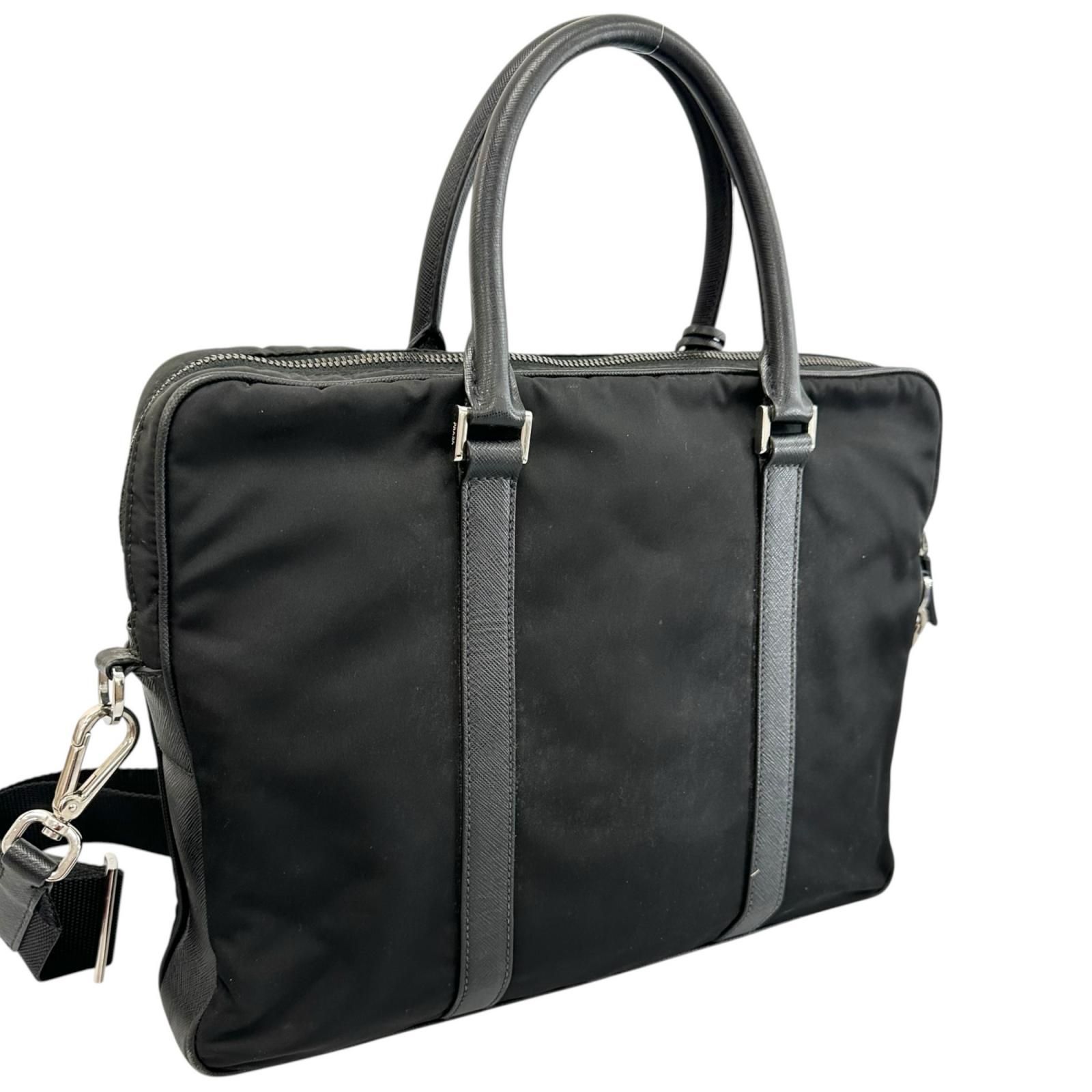 美品 PRADA プラダ サフィアーノ ブリーフケース 2VE661 ハンドバッグ