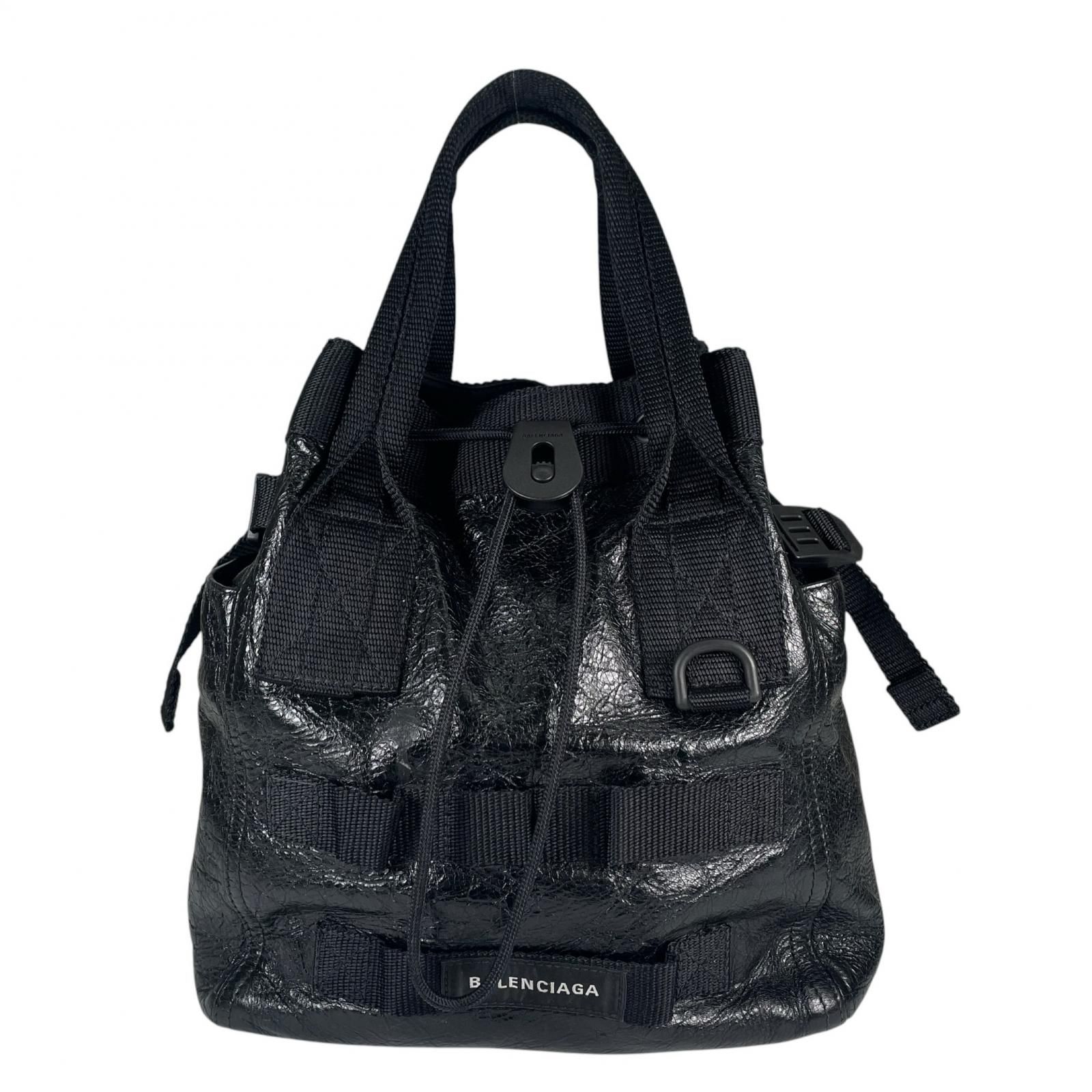 美品 BALENCIAGA バレンシアガ アーミー 2way ハンドバッグ レザー 