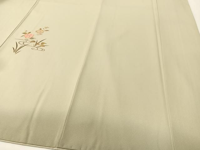 平和屋着物▽訪問着 駒刺繍 籬花文 暈し染め 金彩 正絹 逸品