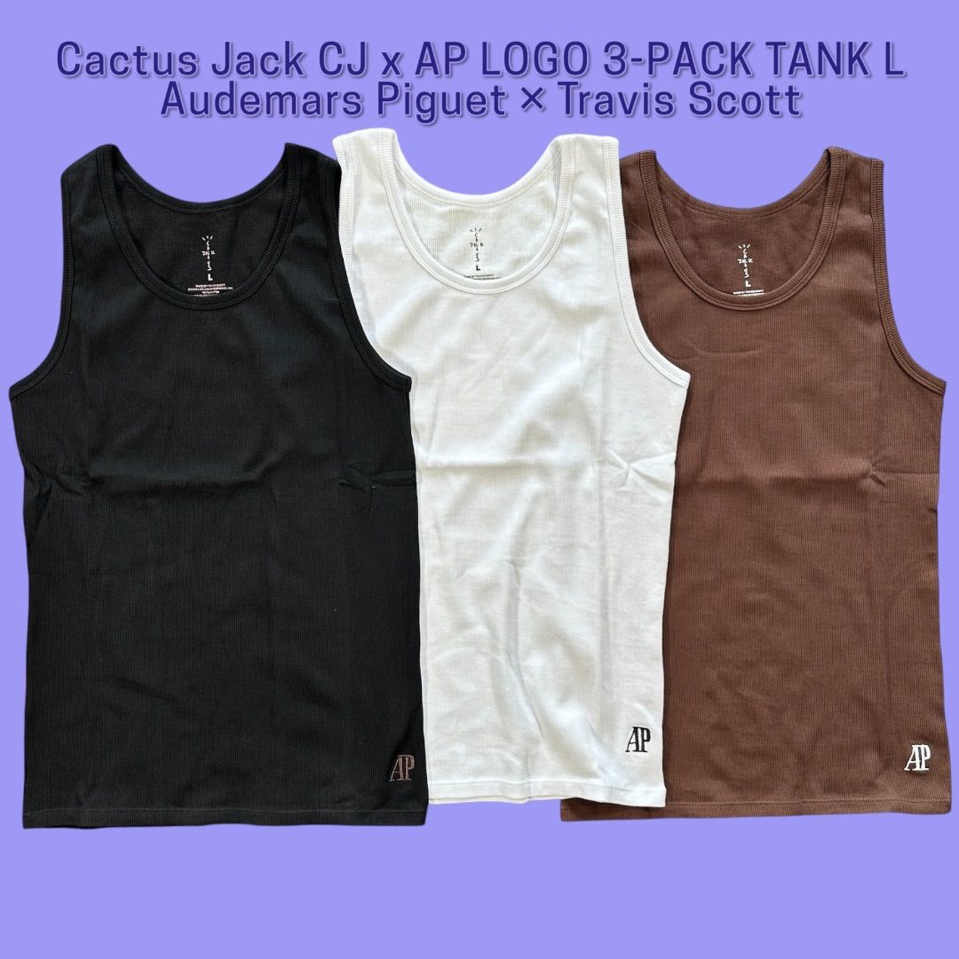 Cactus Jack × AP カクタス オーデマピゲ タンクトップ トラビス Cactus Jack CJ x AP LOGO 3-PACK TANK L Audemars Piguet × Travis