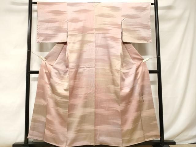 日本国産 平和屋着物□道行コート 霞文 暈し染め ロング丈 正絹 逸品 