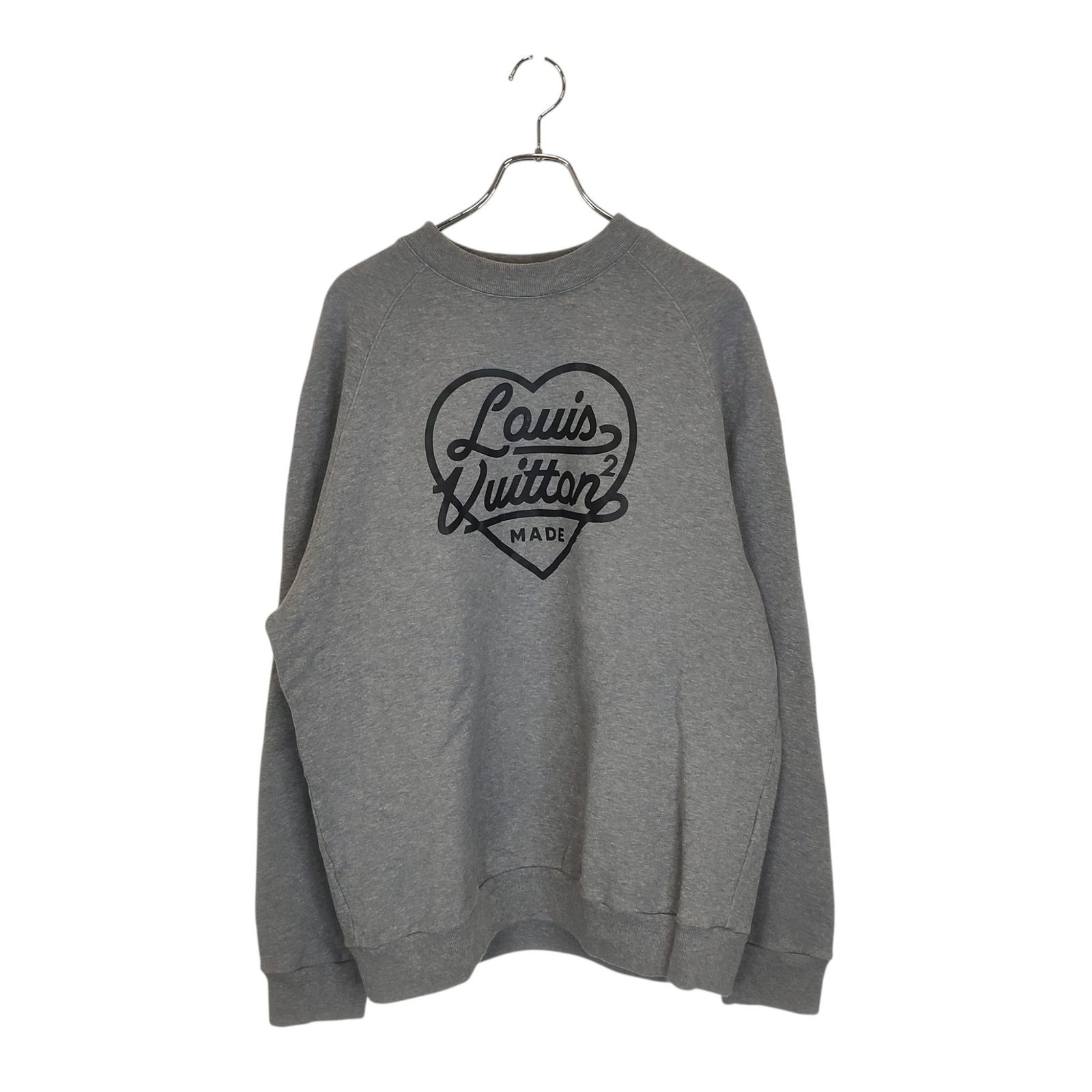 LOUIS VUITTON - LOUIS VUITTON ルイヴィトン × NIGO 22SS プリンテッドハート スウェット グレー RM221M UYR HMY02W サイズXS 美品 中古 60430 LOUIS VUITTON ルイ・ヴィトン × NIGO 22SS プリンテッドハート プル