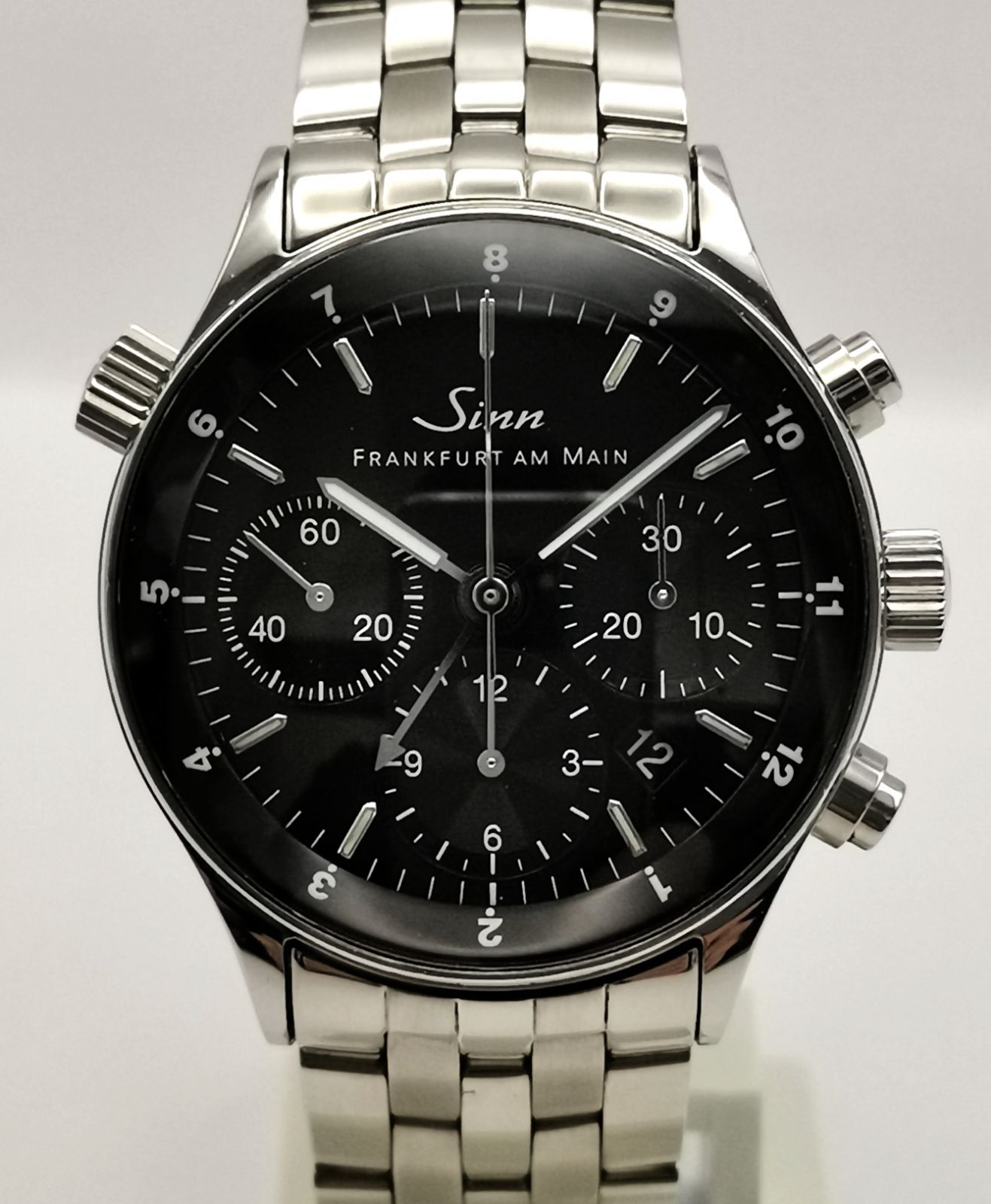 美品 SINN ジン 6000 フランクフルト ファイナンシャル クロノグラフ