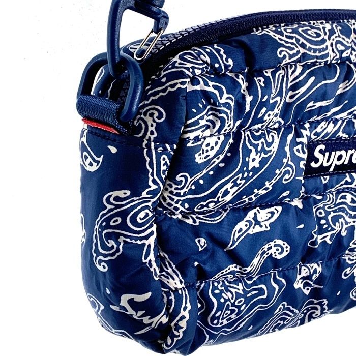 SUPREME シュプリーム 22AW Puffer Side Bag Blue Paisley パファー SUPREME シュプリーム 22AW Puffer Side Bag Blue Paisley パファー