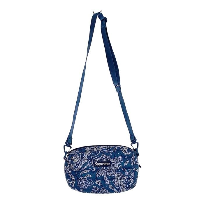 SUPREME シュプリーム 22AW Puffer Side Bag Blue Paisley パファー