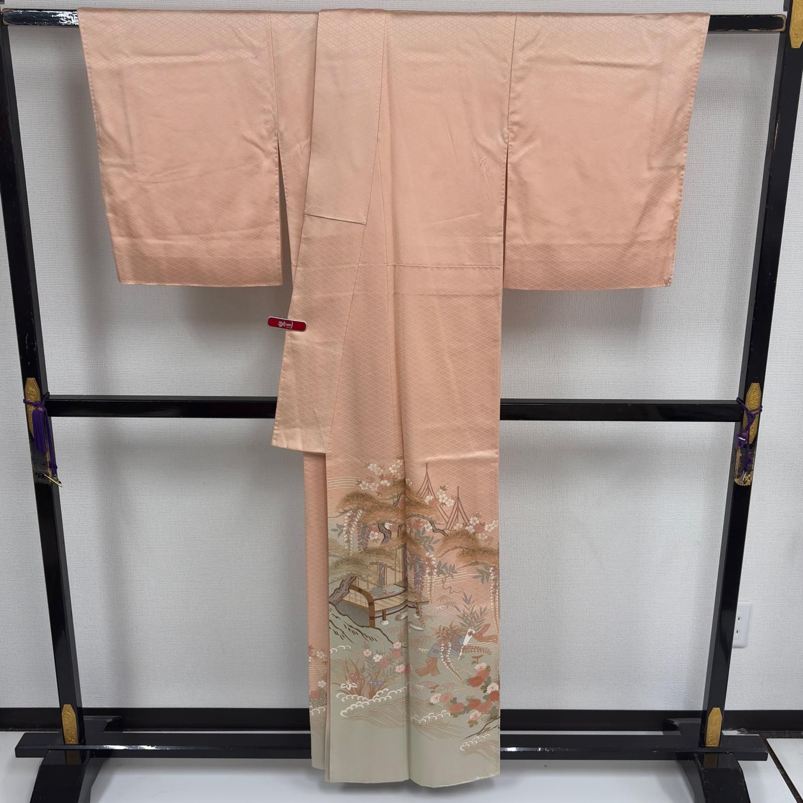 付下げ 金駒刺繍 金彩 上品な染め 一つ紋 正絹 着物 MK-6597 - メルカリ