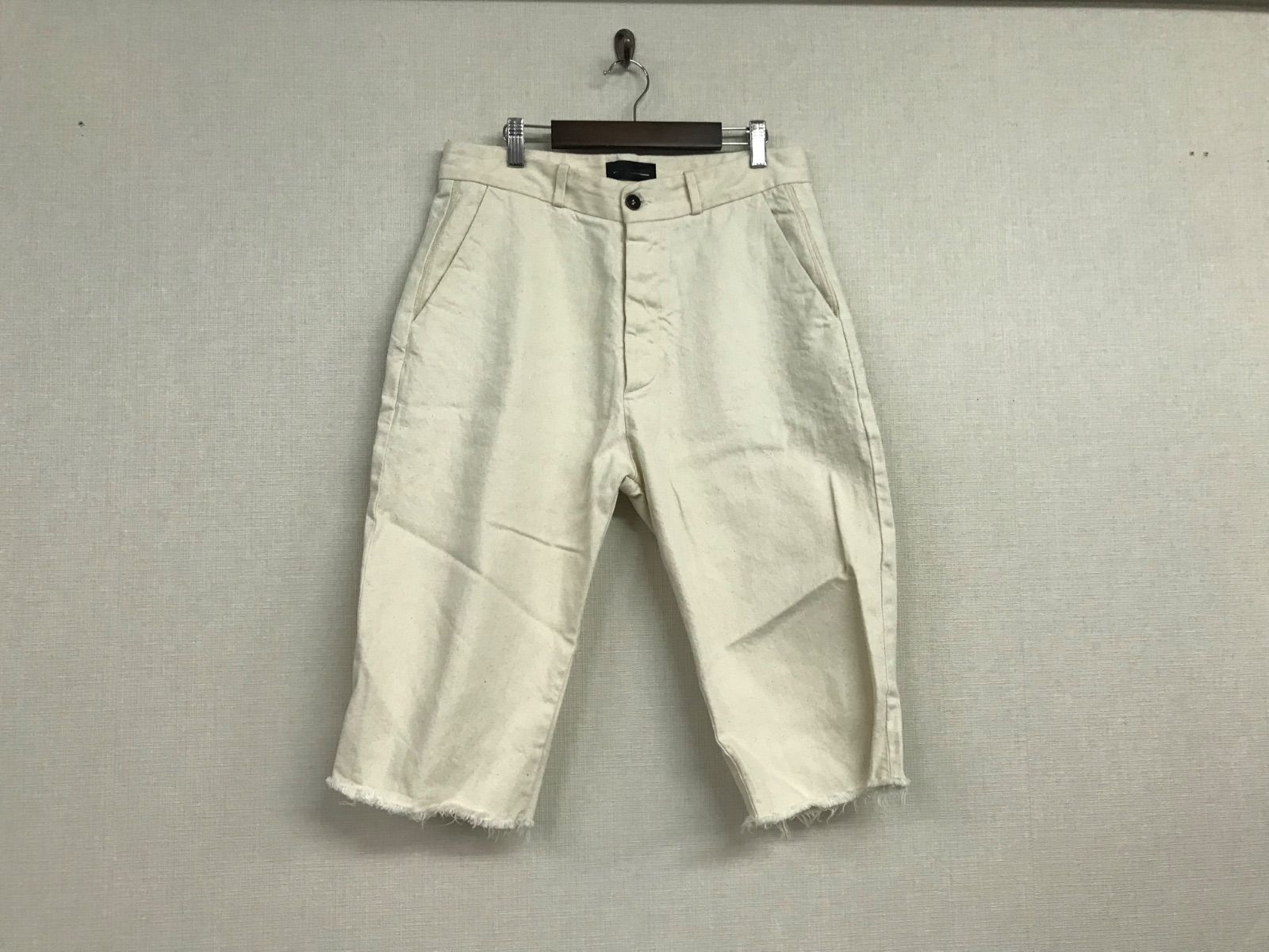 本物ディーゼルブラックゴールドDIESELBLACKGOLDコットンチノデニムショートハーフパンツサーフミリタリーアメカジワークビジネススーツストリートスケーターゴルフメンズ白オフホワイト44Sイタリア製