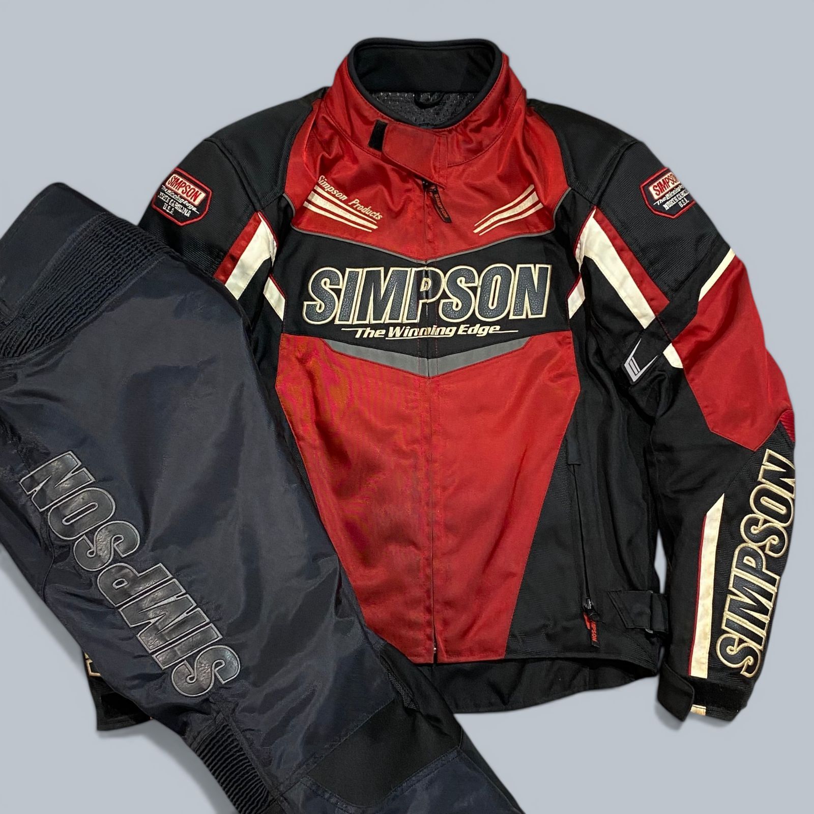SIMPSON シンプソン パッド付 ライダースジャケット