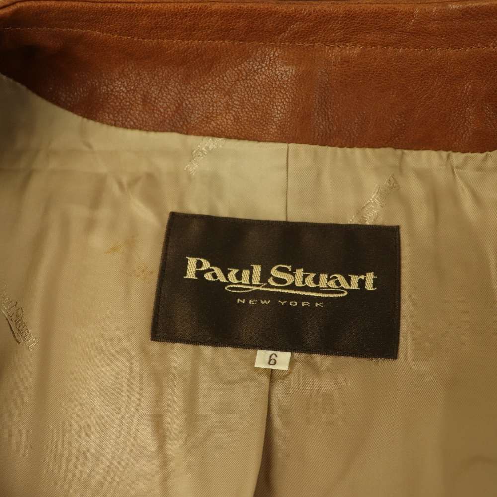 ポールスチュアート PAUL STUART ラムレザー ライダースジャケット 革