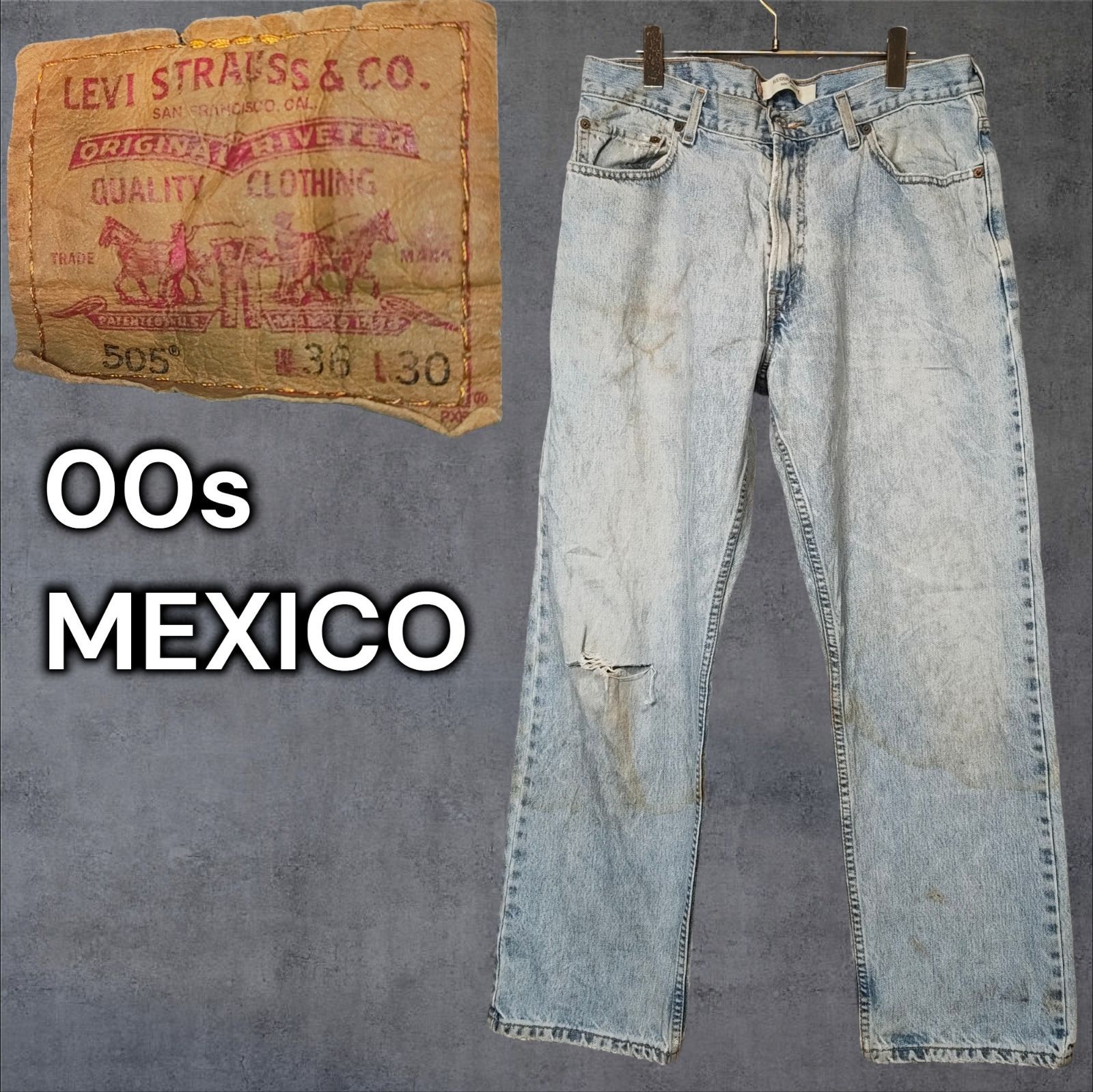 リーバイス 505 メキシコ製 W36 L30 オリジナルレングス デニム 