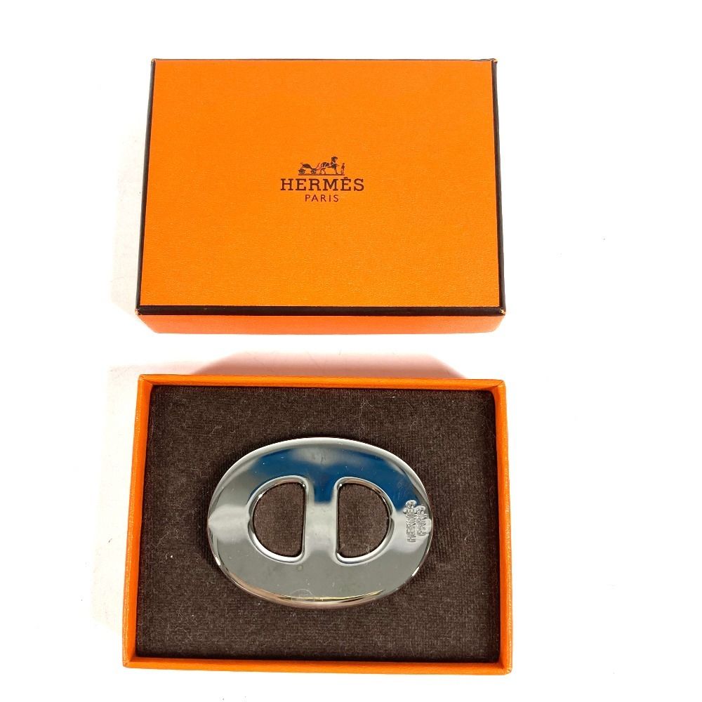HERMES エルメス スカーフリング シェーヌダンクル ロゴ メタル