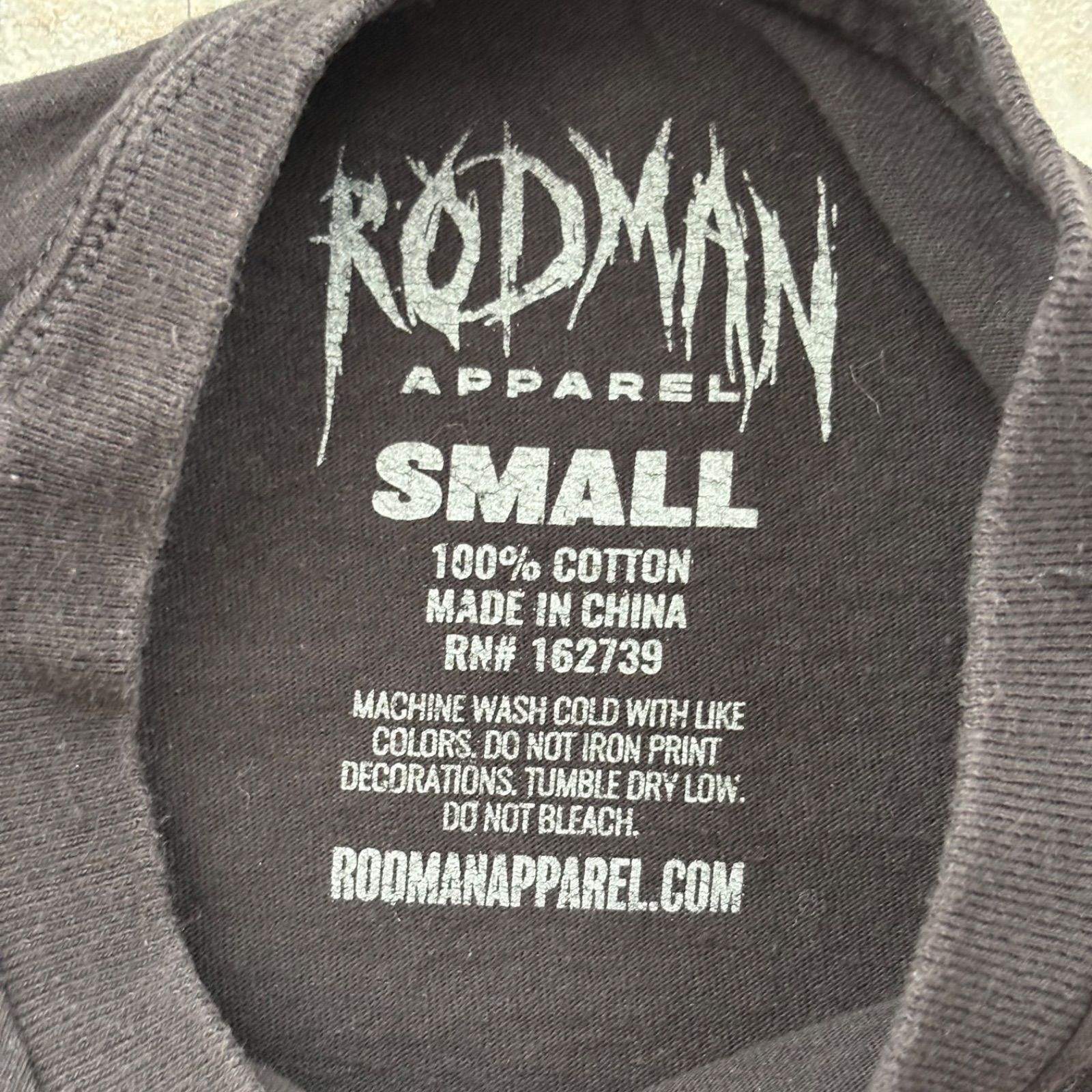 デニス ロッドマン Tシャツ S 黒 ブラック RODMAN APPAREL NBA 