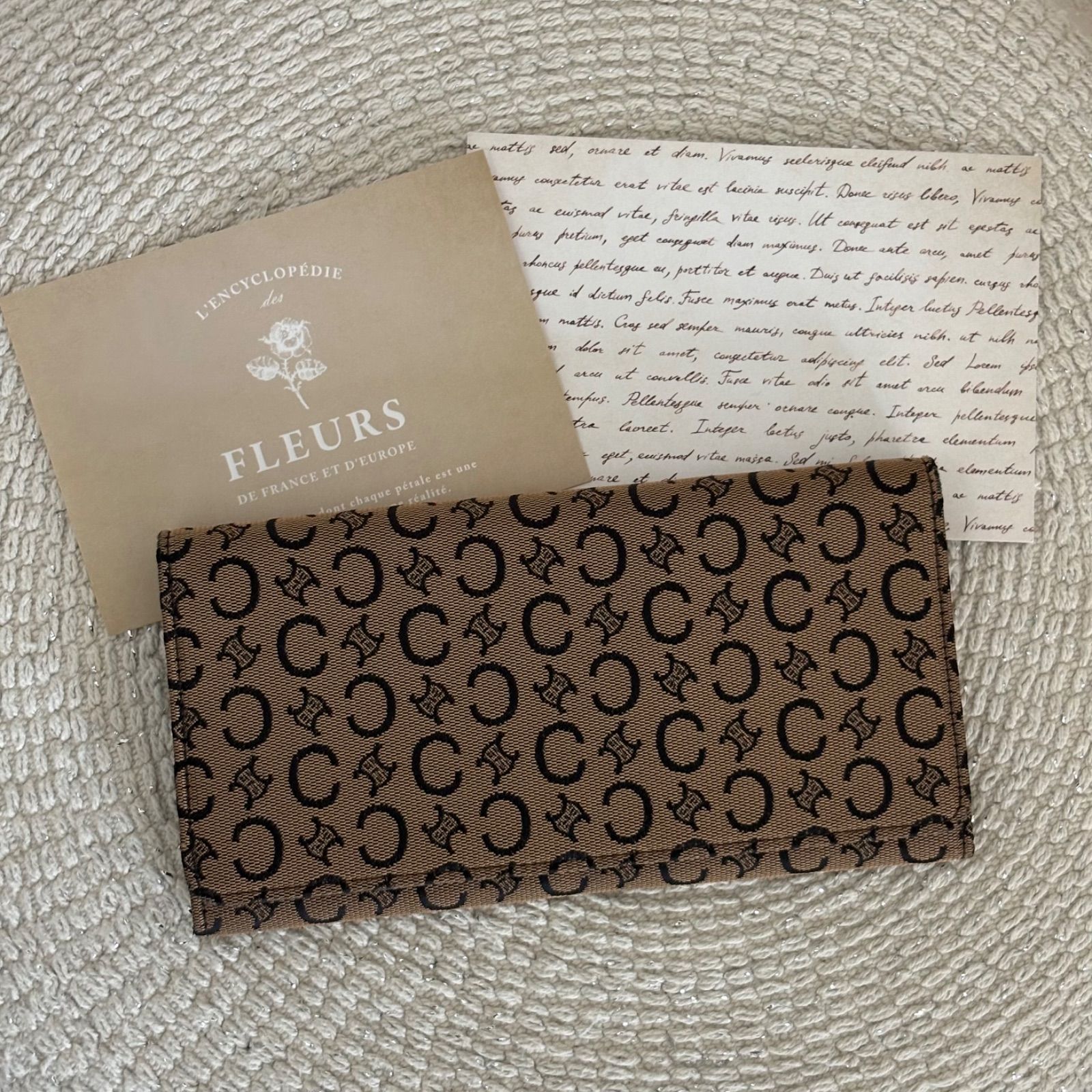 CELINE Vintage Triomphe Wallet セリーヌ マカダム PVC×レザー 