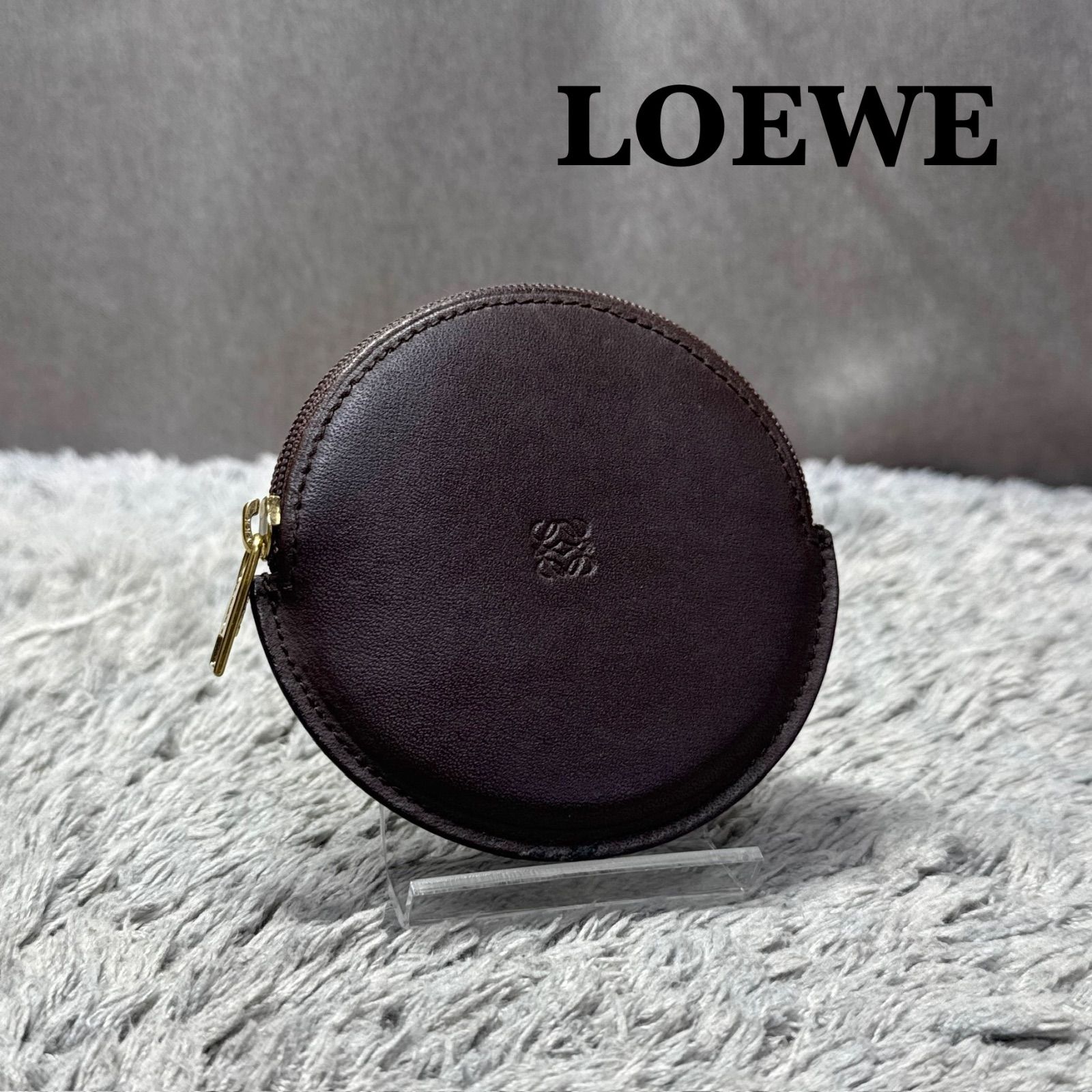 LOEWE ロエベ アナグラム レザー コインケース 小銭入れ ダーク 