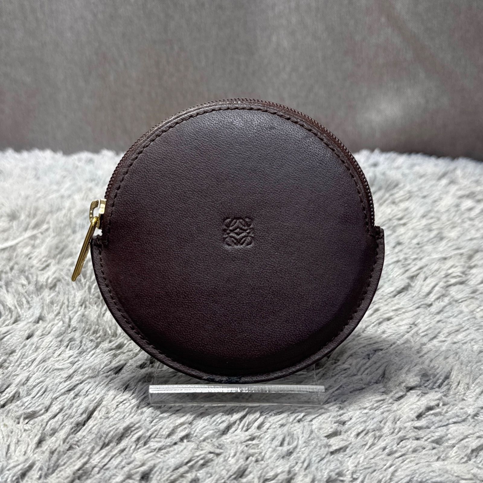 LOEWE ロエベ アナグラム レザー コインケース 小銭入れ ダーク 