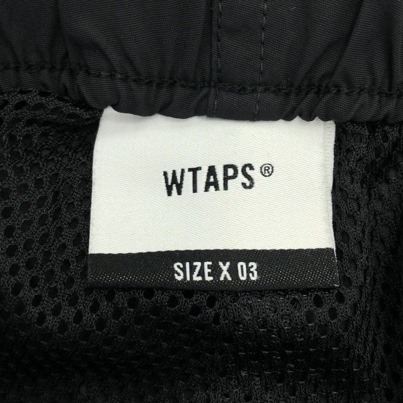中古】W)TAPS TRACKS TROUSERS NYLON TUSSAH サイズX03 ブラック[91