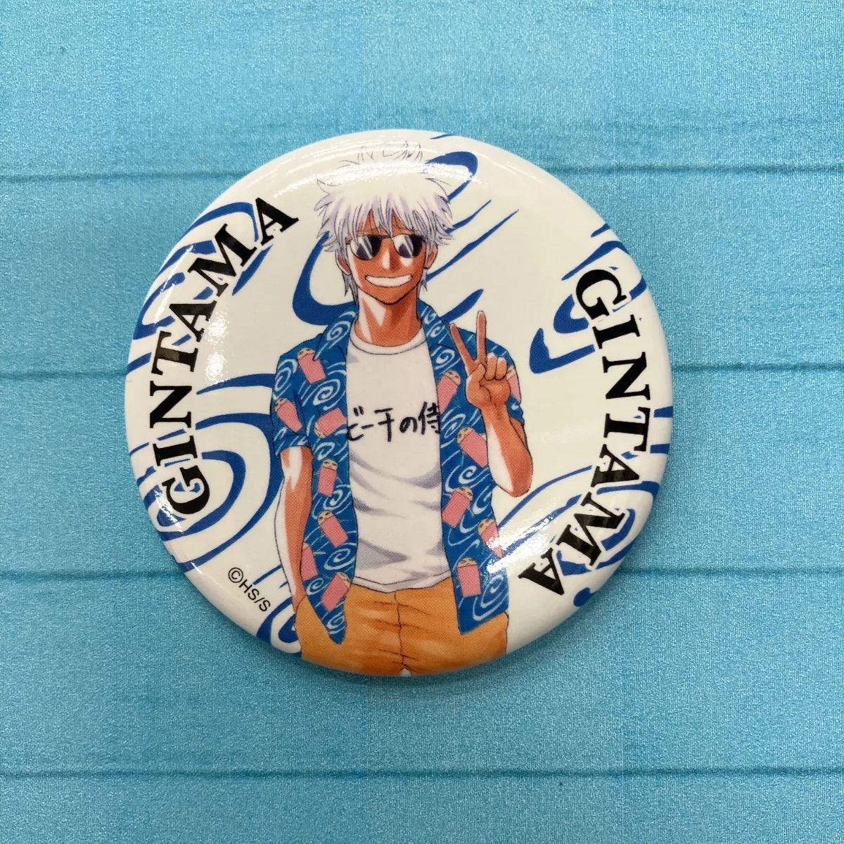 銀魂展　坂田銀時　アロハシャツ　缶バッジ付き 銀魂 生誕20周年記念 銀魂展 はたちのつどい 坂田銀時のアロハシャツ
