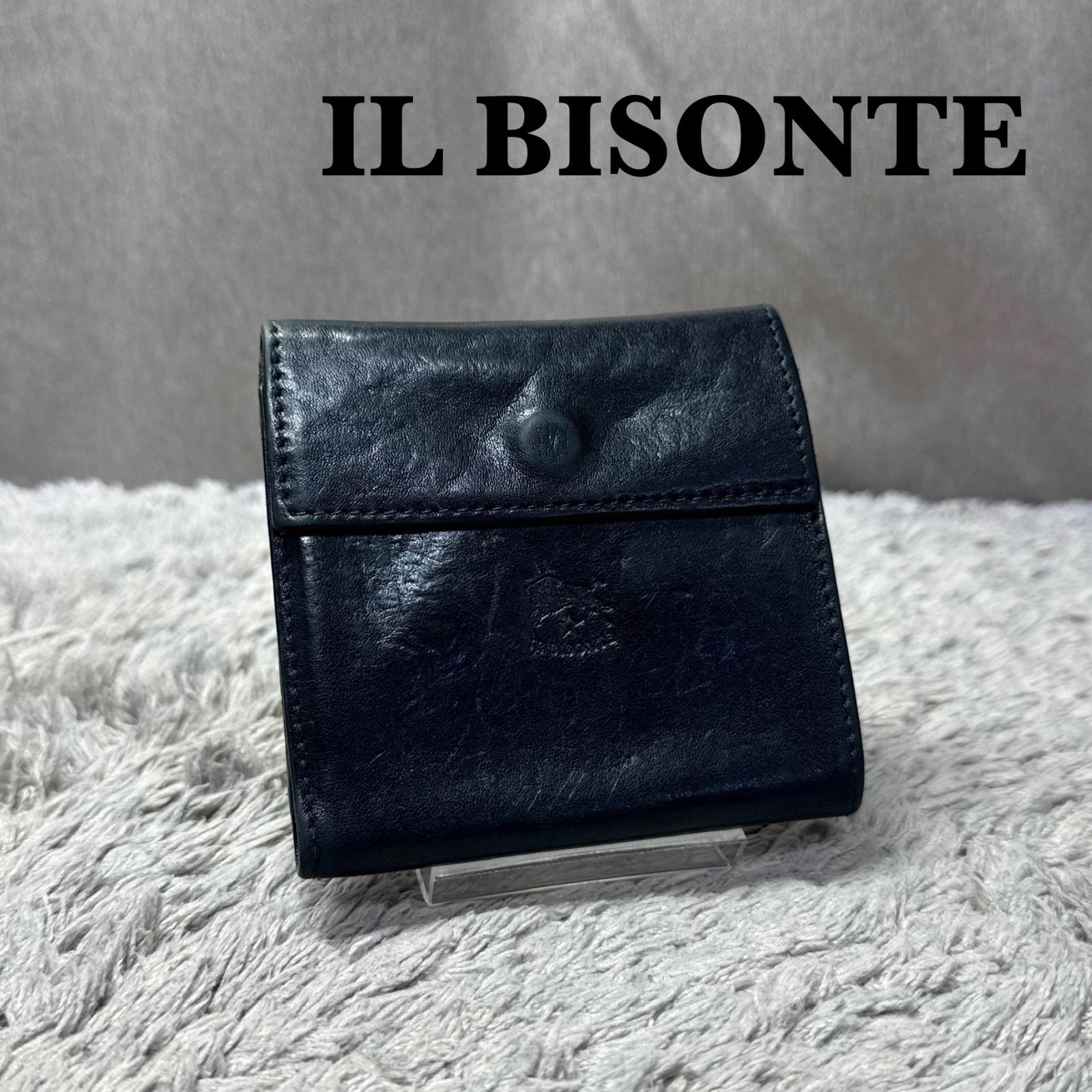 IL BISONTE イルビゾンテ 本革 レザー コンパクトウォレット 二つ折り 