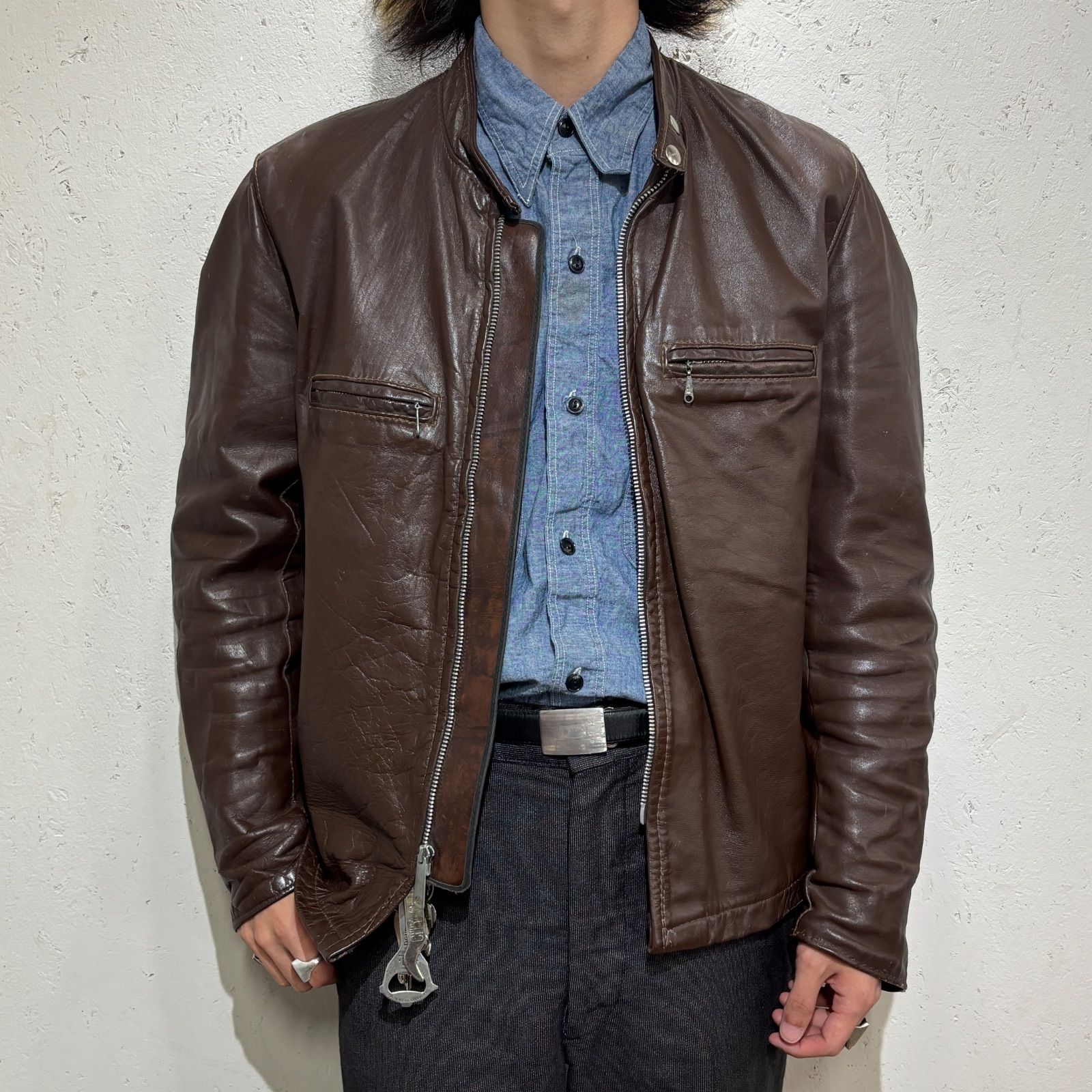 Brooks】60s～ Leather Jacket Size44 