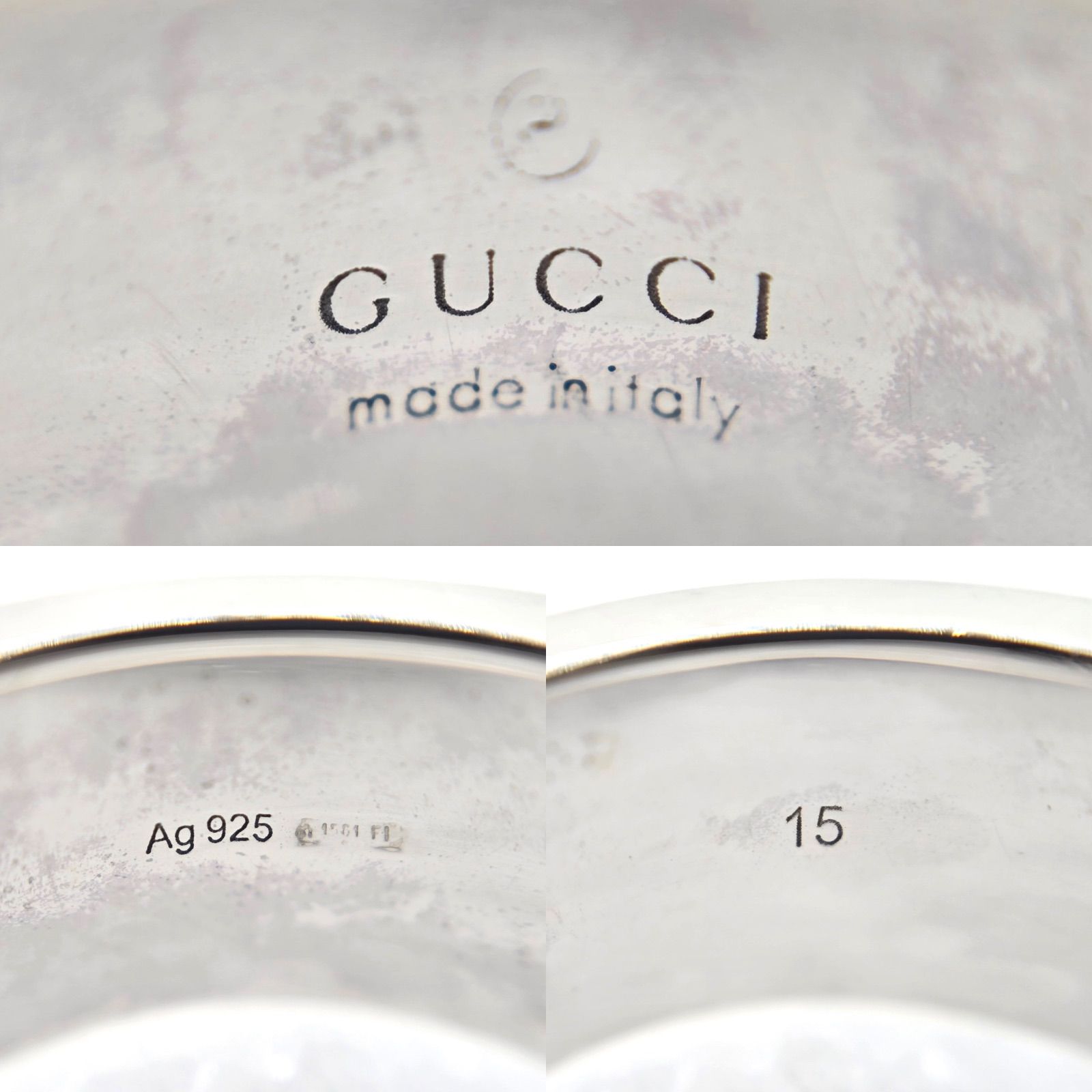 GUCCI グッチ 455318 ゴースト リング ワイド 15 約14.5号