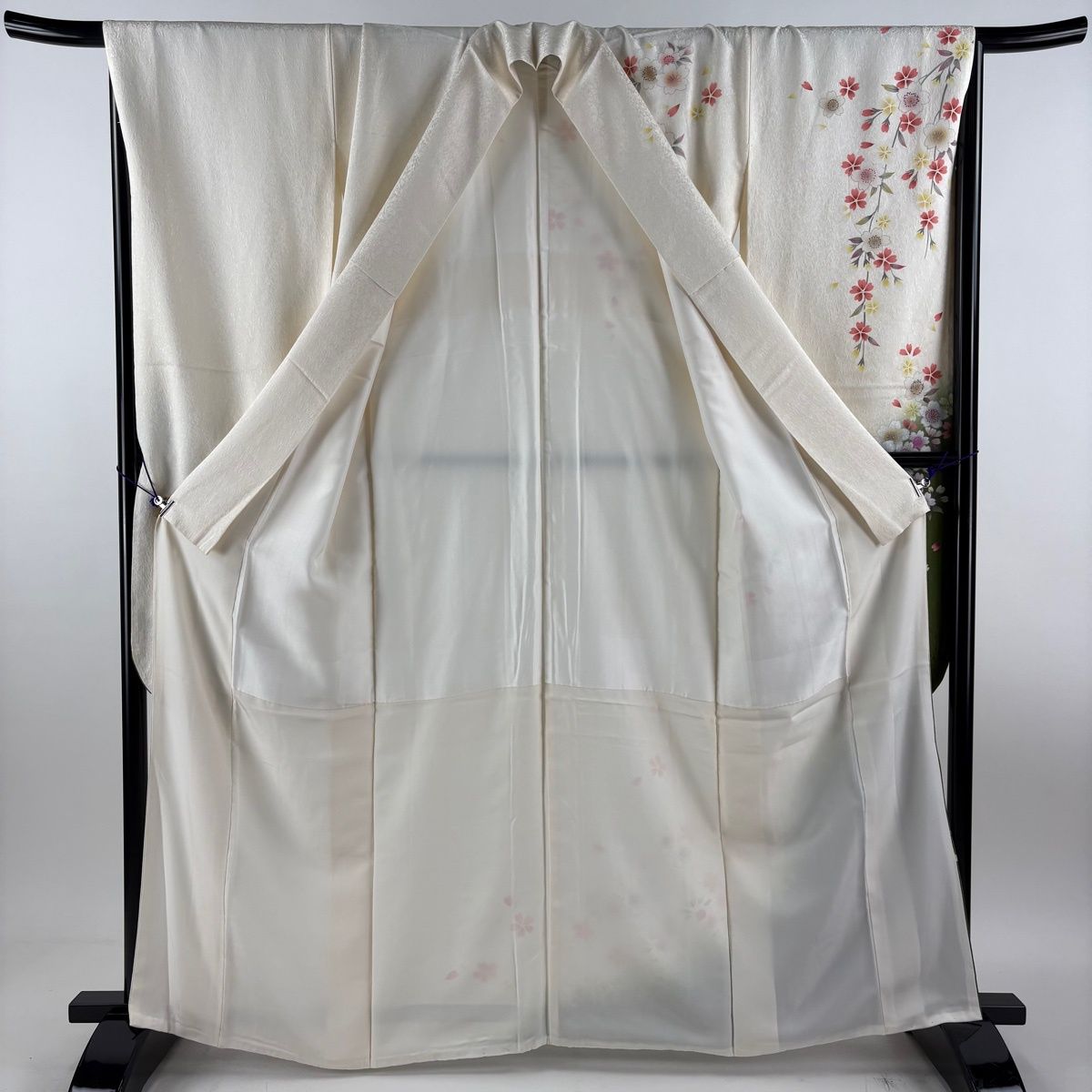 美品】 振袖 身丈162.5cm 裄丈68cm L 袷 袋帯フルセット 鈴乃屋 桜