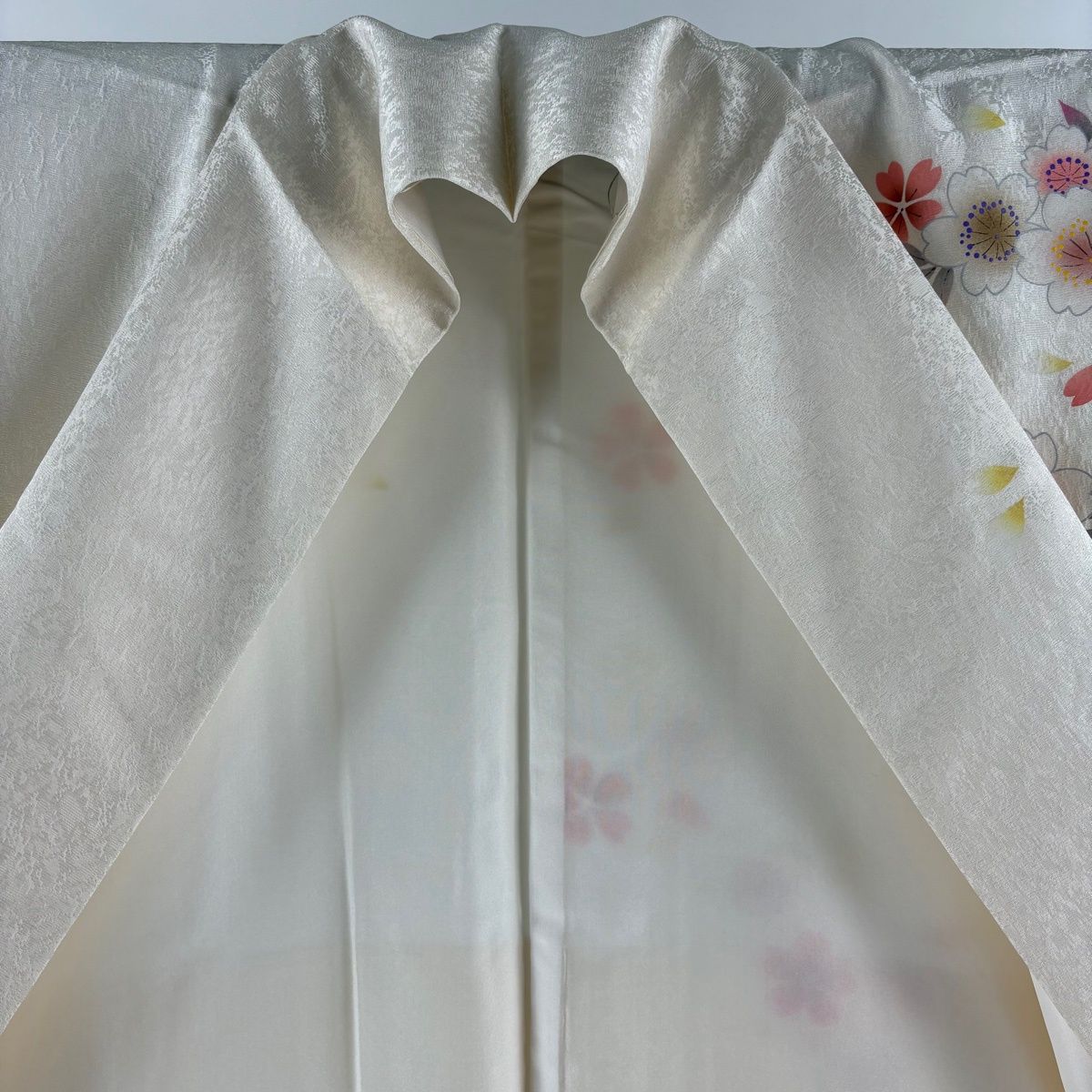 美品】 振袖 身丈162.5cm 裄丈68cm L 袷 袋帯フルセット 鈴乃屋 桜