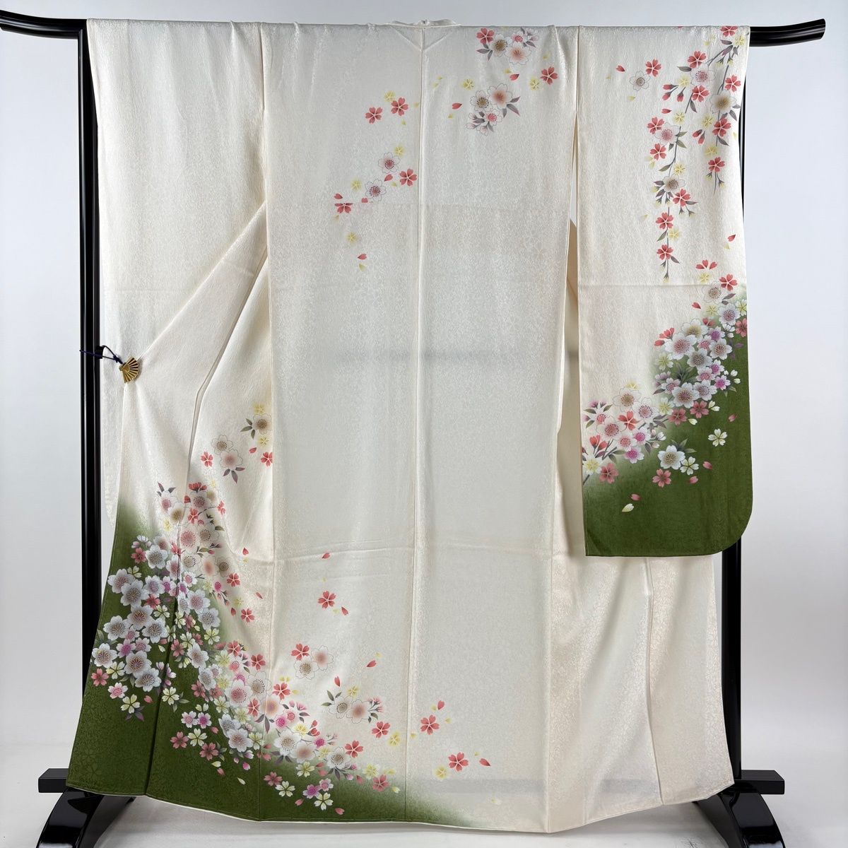 美品】 振袖 身丈162.5cm 裄丈68cm L 袷 袋帯フルセット 鈴乃屋 桜