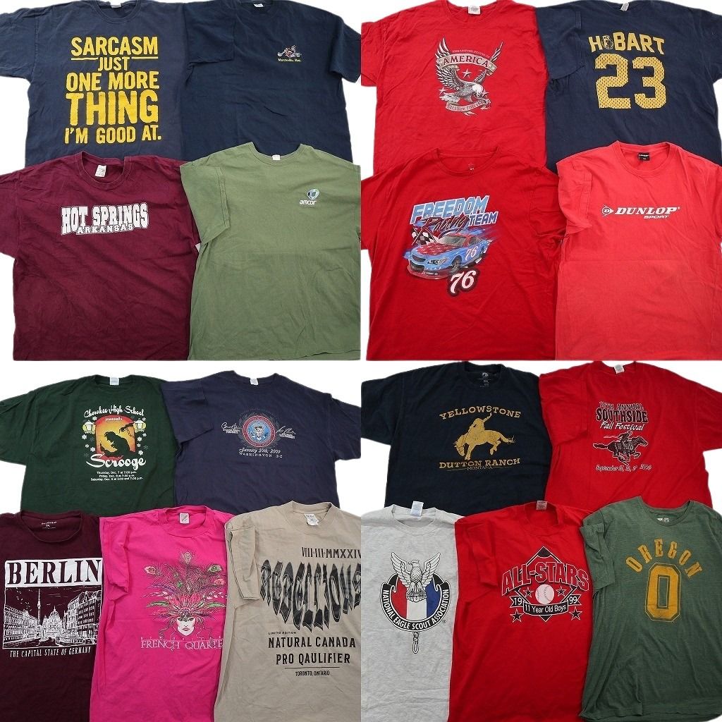 古着卸 まとめ売り カラー Tシャツ 18枚セット ( メンズ 2XL 
