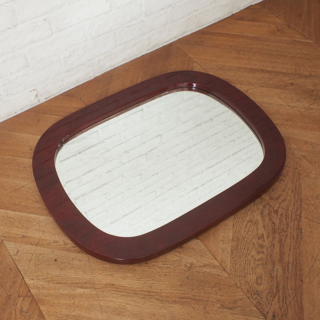 北谷家具 Kit Furniture ウォールミラー 最高級 山羊革張り 本革 姿見