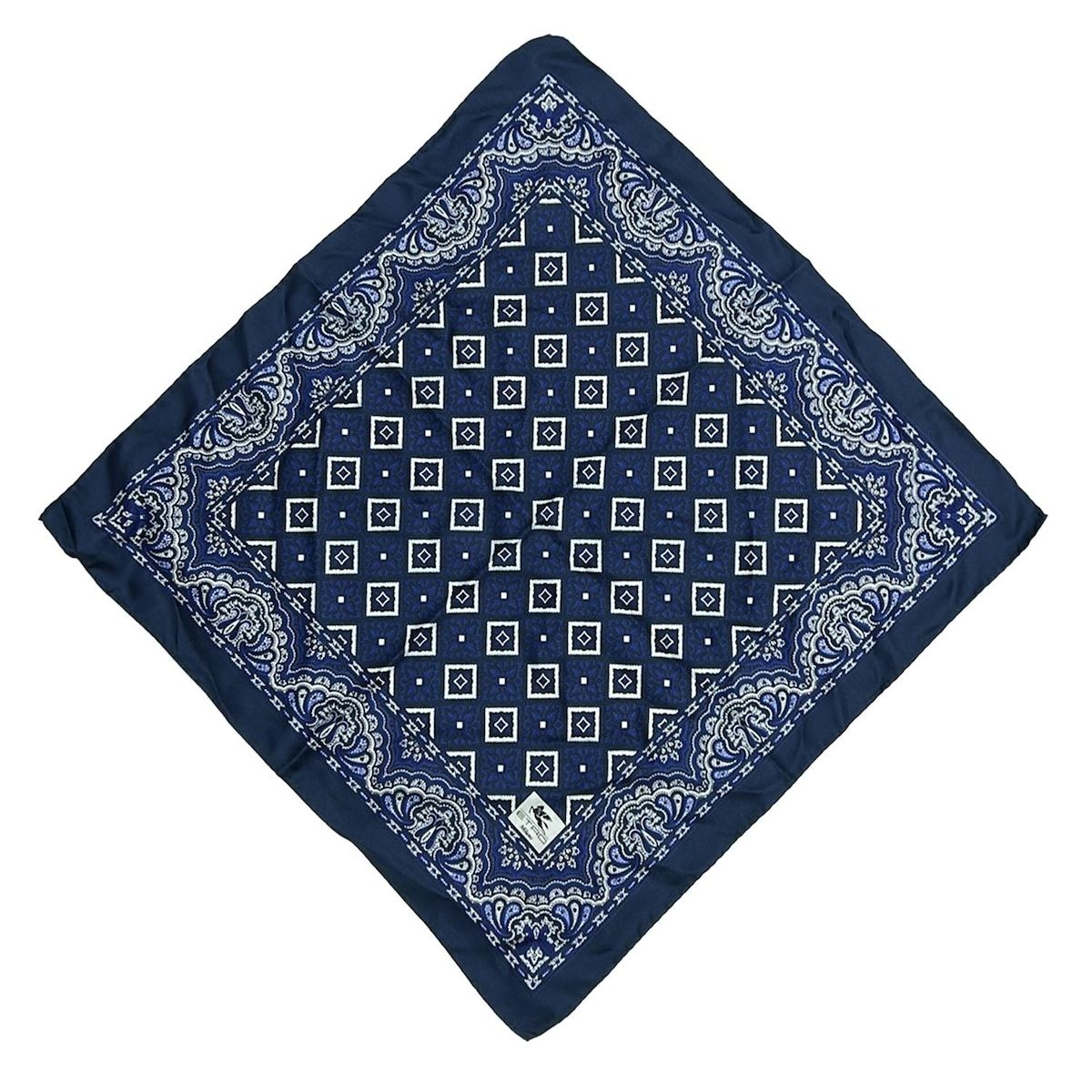 ETRO(エトロ) スカーフ ブルー×ライトグレー ペイズリー柄 - メルカリ