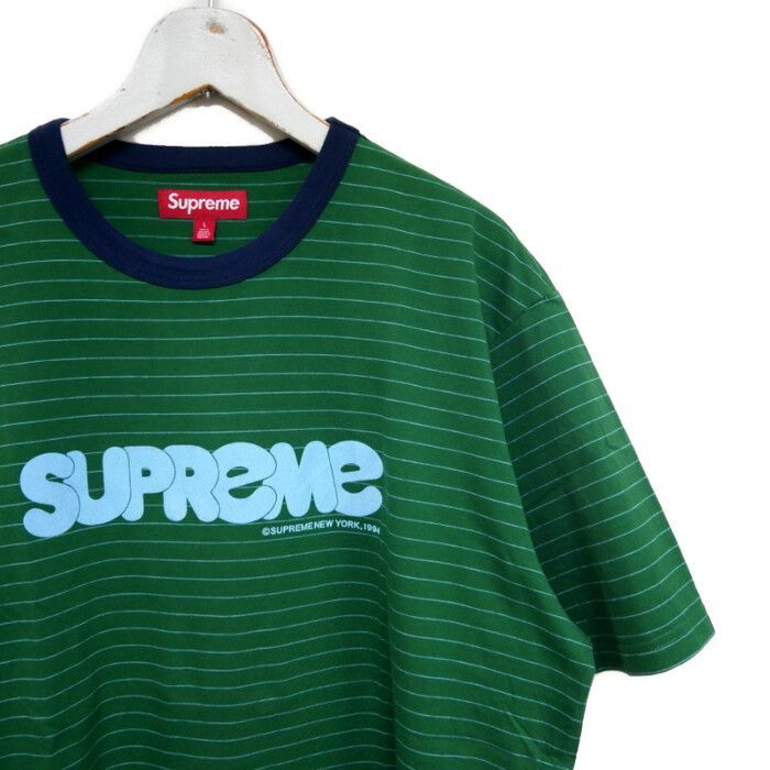 Supreme 国内正規 25SS Bubble S/S Top Tee バブルロゴ ボーダーT Supreme Bubble S/S Top 