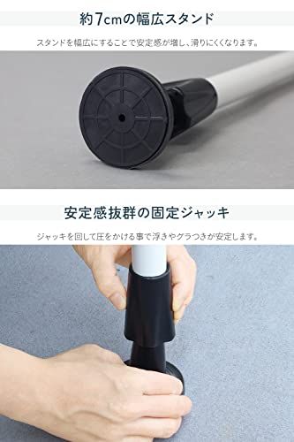 UPstore オーニングテント つっぱり式 日よけ 目隠し 巻き取り式 サンシェード 簡単設置 工事不要 UVカット UPF50＋ 雨よけ 撥水加工 国内メーカー (横幅 2m タイプ, テント:モカブラウン/ポール:黒)ma