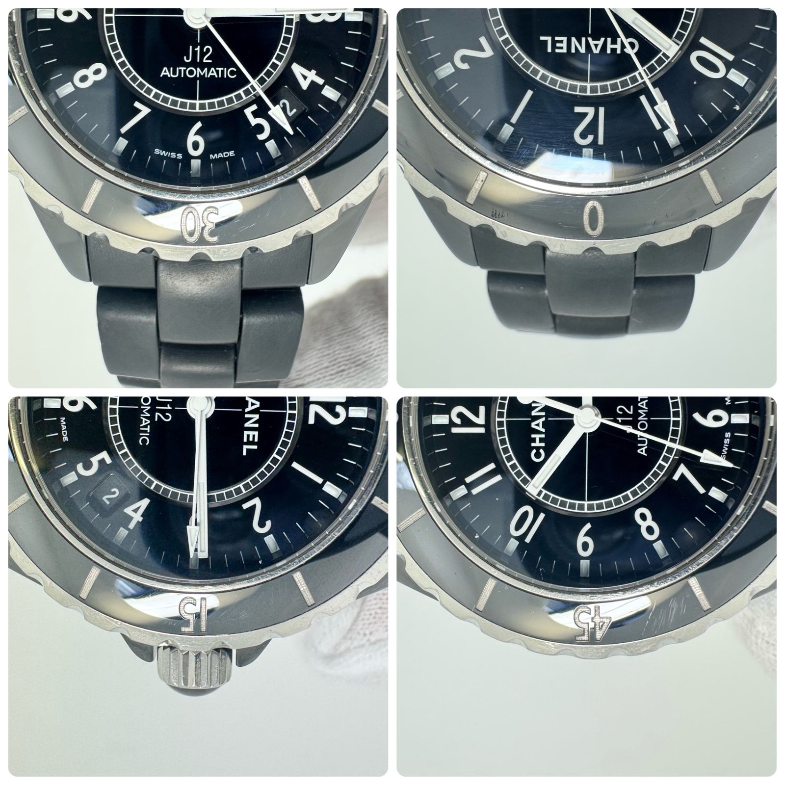 希少】腕時計 メンズ シャネル CHANEL J12 H0684 自動巻 黒 200m防水