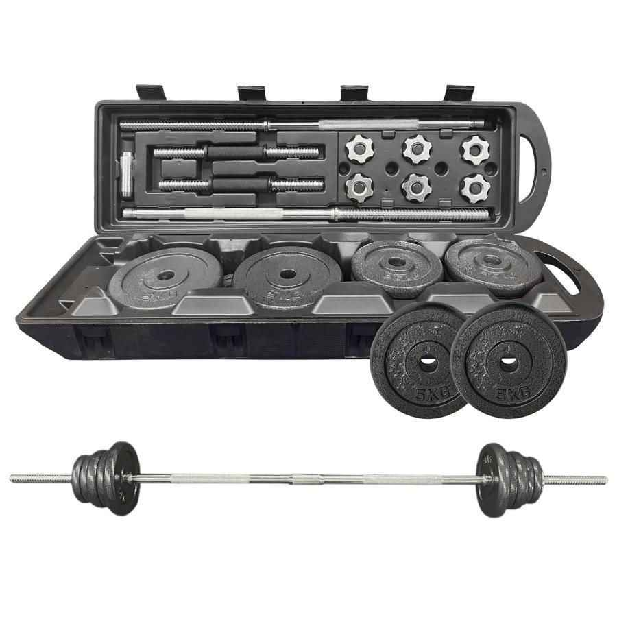 50kg バーベルにもなる角型ダンベル 25kg×2個セット 可変資金 50kg バーベルにもなる角型ダンベル 25kg×2個セット 可変資金 ダンベル