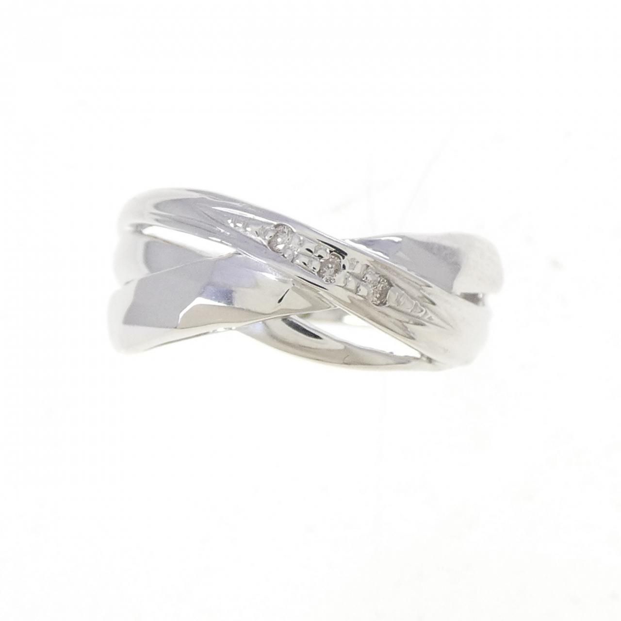 K10WG セラミック　リング　ダイヤ0.2ct 10号　5.56 g K10WG セラミック リング ダイヤ0.2ct 10号 5.56 g 【公式通販】
