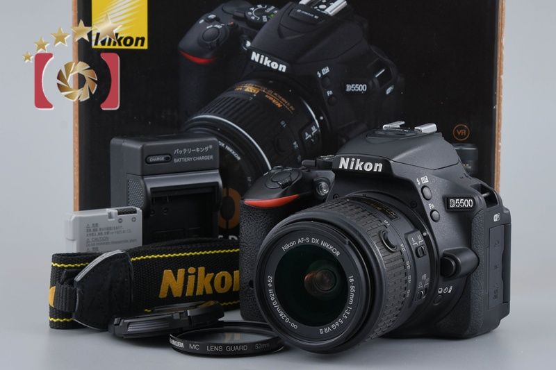 中古】Nikon ニコン D5500 ブラック 18-55mm VR II レンズキット 元箱 