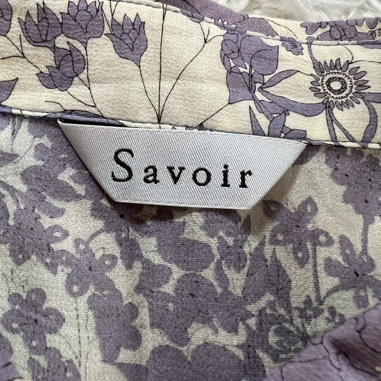 美品】 Savoir （サヴォア） LIBERTY （リバティ） 花柄ボタンシャツ 